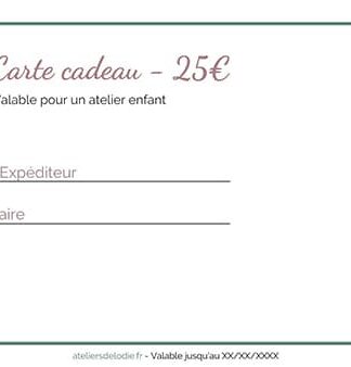Carte cadeau 25€
